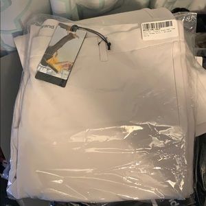 Betabrand XXl petite creme twill pants in bootcut